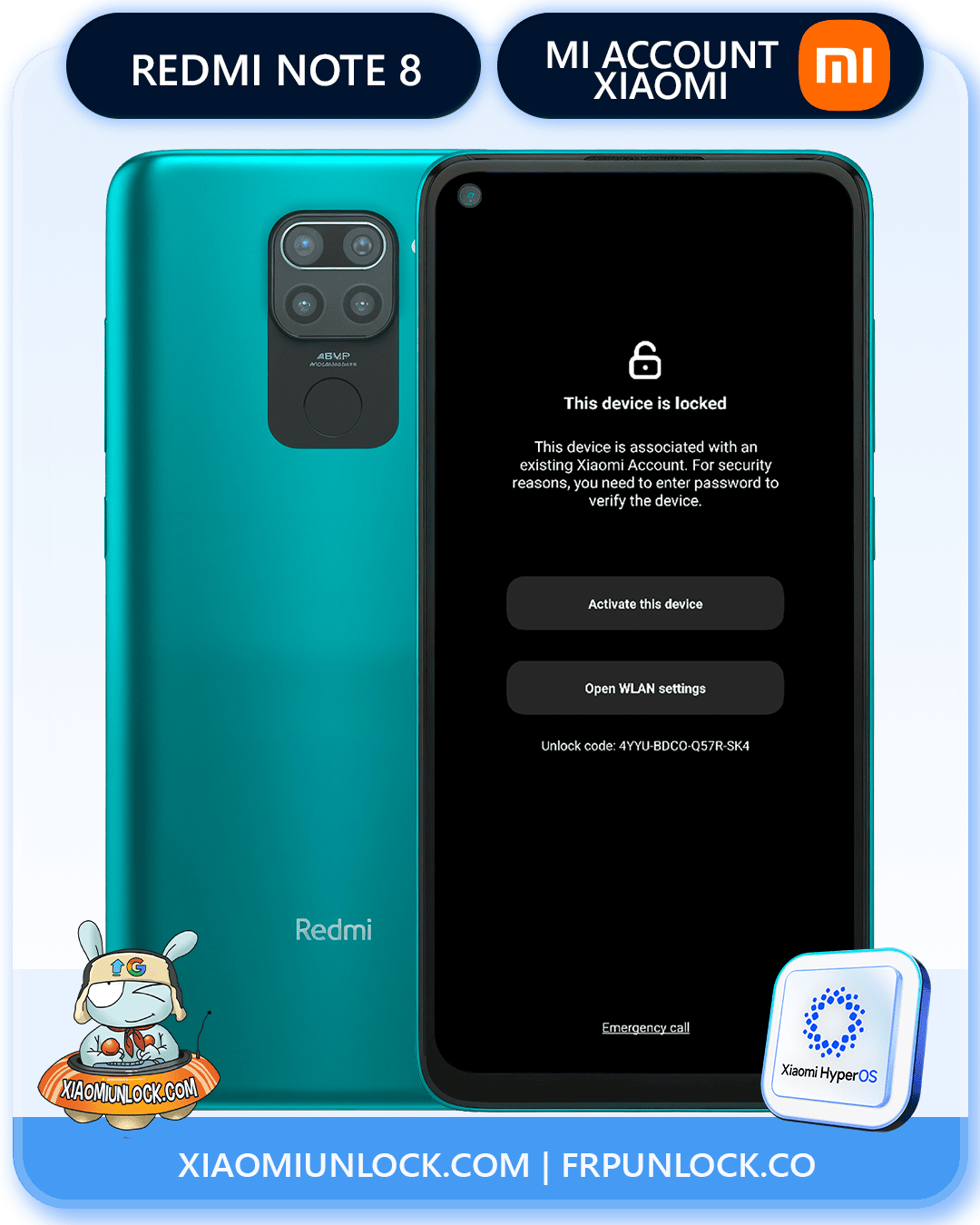 Remove Xiaomi Mi Account Redmi Note 8